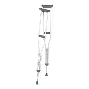 Breg Aluminum Pushbutton Crutches - Aluminum Pushbutton Crutches, Tall 5'10" to 6'6" - 100310-000