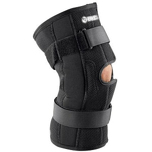 Breg Economy Hinged Soft Knee Brace - Economy Hinged Wraparound Knee Brace with Open Back, Size S - 11232