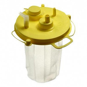 Bemis Mfg Quick-Fit Liner System - Quick-Fit Liner System 1, 500 cc Suction Liner with Yellow Lid - 1504