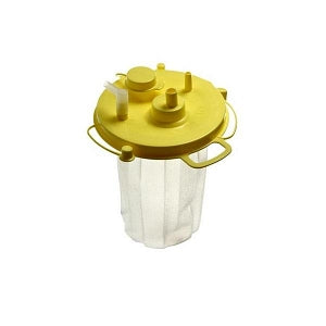 Bemis Mfg Quick-Fit Liner System - Quick-Fit Liner System 1, 500 cc Suction Liner with Yellow Lid - 1504