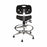 Biofit ArmorSeat Series Laboratory Chairs with ISO 6 Package - ArmorSeat Series Black Laboratory Chair with ISO 6 Package, Aluminum Base and Chrome Metal Parts without Arms, High Seat Height, 21" - 31" - GGA-H-RC-T-AFP-XA-ISO5-BLK