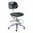 Biofit ArmorSeat Series Laboratory Chairs with ISO 6 Package - ArmorSeat Series Black Laboratory Chair with ISO 6 Package, Aluminum Base and Chrome Metal Parts without Arms, High Seat Height, 21" - 31" - GGA-H-RC-T-AFP-XA-ISO5-BLK