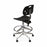 Biofit ArmorSeat Series Laboratory Chairs with ISO 6 Package - ArmorSeat Series Black Laboratory Chair with ISO 6 Package, Aluminum Base and Chrome Parts without Arms, High Seat Height, 21" - 31" - GGA-H-RC-T-AFP-XA-ISO6-2DS-BLK