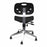 Biofit ArmorSeat Series Laboratory Chairs with ISO 6 Package - ArmorSeat Series Black Laboratory Chair with ISO 6 Package, Aluminum Base and Chrome Metal Parts without Arms, Low Seat Height, 16" - 21" - GGA-L-RC-T-XF-XA-ISO6-2DS-BLK