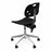 Biofit ArmorSeat Series Laboratory Chairs with ISO 6 Package - ArmorSeat Series Black Laboratory Chair with ISO 6 Package, Aluminum Base and Chrome Parts without Arms, Low Seat Height, 16" - 21" - GGA-L-RC-T-XF-XA-ISO5-BLK