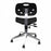 Biofit ArmorSeat Series Laboratory Chairs with ISO 6 Package - ArmorSeat Series Black Laboratory Chair with ISO 6 Package, Aluminum Base and Chrome Parts without Arms, Low Seat Height, 16" - 21" - GGA-L-RC-T-XF-XA-ISO5-BLK