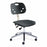 Biofit ArmorSeat Series Laboratory Chairs with ISO 6 Package - ArmorSeat Series Black Laboratory Chair with ISO 6 Package, Aluminum Base and Chrome Parts without Arms, Low Seat Height, 16" - 21" - GGA-L-RC-T-XF-XA-ISO5-BLK