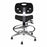 Biofit ArmorSeat Series Laboratory Chairs with ISO 6 Package - ArmorSeat Series Black Laboratory Chair with ISO 6 Package, Aluminum Base and Chrome Metal Parts without Arms, Medium Seat Height, 18" - 25" - GGA-M-RC-T-AFP-XA-ISO5-BLK