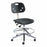 Biofit ArmorSeat Series Laboratory Chairs with ISO 6 Package - ArmorSeat Series Black Laboratory Chair with ISO 6 Package, Aluminum Base and Chrome Metal Parts without Arms, Medium Seat Height, 18" - 25" - GGA-M-RC-T-AFP-XA-ISO5-BLK