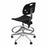 Biofit ArmorSeat Series Laboratory Chairs with ISO 6 Package - ArmorSeat Series Black Laboratory Chair with ISO 6 Package, Aluminum Base and Chrome Parts without Arms, Medium Seat Height, 18" - 25" - GGA-M-RC-T-AFP-XA-ISO6-2DS-BLK