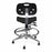 Biofit ArmorSeat Series Laboratory Chairs with ISO 6 Package - ArmorSeat Series Black Laboratory Chair with ISO 6 Package, Aluminum Base and Chrome Parts without Arms, Medium Seat Height, 18" - 25" - GGA-M-RC-T-AFP-XA-ISO6-2DS-BLK