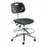 Biofit ArmorSeat Series Laboratory Chairs with ISO 6 Package - ArmorSeat Series Black Laboratory Chair with ISO 6 Package, Aluminum Base and Chrome Parts without Arms, Medium Seat Height, 18" - 25" - GGA-M-RC-T-AFP-XA-ISO6-2DS-BLK