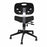 Biofit ArmorSeat Series Laboratory Chairs with ISO 6 Package - ArmorSeat Series Black Laboratory Chair with ISO 6 Package, Reinforced Composite Base and Black Powdercoat Finish without Arms, Low Seat Height, 16" - 21" - GGR-L-RC-T-XF-XA-ISO6-2DS-BLK