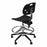 Biofit ArmorSeat Series Laboratory Chairs with ISO 6 Package - ArmorSeat Series Black Laboratory Chair with ISO 6 Package, Reinforced Composite Base and Black Powdercoat Finish without Arms, Medium Seat Height, 18" - 25" - GGR-M-RC-T-AFP-XA-ISO5-BLK