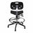 Biofit ArmorSeat Series Laboratory Chairs with ISO 6 Package - ArmorSeat Series Black Laboratory Chair with ISO 6 Package, Reinforced Composite Base and Black Powdercoat Finish without Arms, Medium Seat Height, 18" - 25" - GGR-M-RC-T-AFP-XA-ISO5-BLK