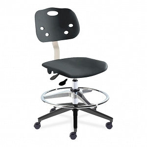 Biofit ArmorSeat Series Laboratory Chairs with ISO 6 Package - ArmorSeat Series Black Laboratory Chair with ISO 6 Package, Reinforced Composite Base and Black Powdercoat Finish without Arms, Medium Seat Height, 18" - 25" - GGR-M-RC-T-AFP-XA-ISO5-BLK