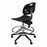 Biofit ArmorSeat Series Laboratory Chairs with ISO 6 Package - ArmorSeat Series Black Laboratory Chair with ISO 6 Package, Reinforced Composite Base and Black Powdercoat Finish without Arms, Medium Seat Height, 18" - 25" - GGR-M-RC-T-AFP-XA-ISO6-2DS-BLK