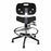 Biofit ArmorSeat Series Laboratory Chairs with ISO 6 Package - ArmorSeat Series Black Laboratory Chair with ISO 6 Package, Reinforced Composite Base and Black Powdercoat Finish without Arms, Medium Seat Height, 18" - 25" - GGR-M-RC-T-AFP-XA-ISO6-2DS-BLK