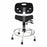 Biofit ArmorSeat Series Laboratory Chairs with ISO 6 Package - ArmorSeat Series Black Laboratory Chair with ISO 6 Package, Tubular Steel Base and Black Powdercoat Finish without Arms, Low Seat Height, 17" - 21" - GGS-L-RC-T-XF-XA-ISO6-2DS-BLK