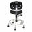 Biofit ArmorSeat Series Laboratory Chairs with ISO 6 Package - ArmorSeat Series Black Laboratory Chair with ISO 6 Package, Tubular Steel Base and Black Powdercoat Finish without Arms, Low Seat Height, 17" - 21" - GGS-L-RC-T-XF-XA-ISO5-BLK