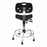 Biofit ArmorSeat Series Laboratory Chairs with ISO 6 Package - ArmorSeat Series Black Laboratory Chair with ISO 6 Package, Tubular Steel Base and Black Powdercoat Finish without Arms, Medium Seat Height, 20" - 27" - GGS-M-RC-T-XF-XA-ISO6-2DS-BLK