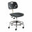 Biofit ArmorSeat Series Laboratory Chairs with ISO 6 Package - ArmorSeat Series Black Laboratory Chair with ISO 6 Package, Tubular Steel Base and Black Powdercoat Finish without Arms, Medium Seat Height, 20" - 27" - GGS-M-RC-T-XF-XA-ISO6-2DS-BLK