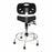 Biofit ArmorSeat Series Laboratory Chairs with ISO 6 Package - ArmorSeat Series Black Laboratory Chair with ISO 6 Package, Tubular Steel Base and Black Powdercoat Finish without Arms, Medium Seat Height, 20" - 27" - GGS-M-RC-T-XF-XA-ISO5-BLK