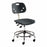 Biofit ArmorSeat Series Laboratory Chairs with ISO 6 Package - ArmorSeat Series Black Laboratory Chair with ISO 6 Package, Tubular Steel Base and Black Powdercoat Finish without Arms, Medium Seat Height, 20" - 27" - GGS-M-RC-T-XF-XA-ISO5-BLK