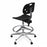 Biofit ArmorSeat Series Laboratory Chairs with ISO 6 Package - ArmorSeat Series Black Laboratory Chair with ISO 6 Package and Wide Aluminum Base without Arms, High Seat Height, 21" - 31" - GGW-H-RC-T-AFP-XA-ISO5-BLK