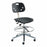 Biofit ArmorSeat Series Laboratory Chairs with ISO 6 Package - ArmorSeat Series Black Laboratory Chair with ISO 6 Package and Wide Aluminum Base without Arms, High Seat Height, 21" - 31" - GGW-H-RC-T-AFP-XA-ISO5-BLK