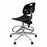 Biofit ArmorSeat Series Laboratory Chairs with ISO 6 Package - ArmorSeat Series Black Laboratory Chair with ISO 6 Package and Wide Aluminum Base without Arms, Medium Seat Height, 18" - 25" - GGW-M-RC-T-AFP-XA-ISO5-BLK