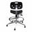 Biofit ArmorSeat Series Laboratory Chairs with ISO 6 Package - ArmorSeat Series Black Laboratory Chair with ISO 6 Package and Wide Aluminum Base without Arms, Medium Seat Height, 18" - 25" - GGW-M-RC-T-AFP-XA-ISO5-BLK