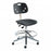 Biofit ArmorSeat Series Laboratory Chairs with ISO 6 Package - ArmorSeat Series Black Laboratory Chair with ISO 6 Package and Wide Aluminum Base without Arms, Medium Seat Height, 18" - 25" - GGW-M-RC-T-AFP-XA-ISO5-BLK