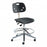 Biofit ArmorSeat Series Laboratory Chairs with ISO 6 Package - ArmorSeat Series Black Laboratory Chair with ISO 6 Package and Wide Aluminum Base without Arms, Medium Seat Height, 18" - 25" - GGW-M-RC-T-AFP-XA-ISO6-2DS-BLK