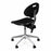 Biofit Unique U Series Chairs with ISO 6 Clean Room Package - Unique U Series Black Chairs with ISO 6 Clean Room Package, Aluminum Base and Chrome Finish without Arms, Low Seat Height, 16" - 21" - UUA-L-RC-T-XF-XA-ISO6-2DS