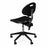 Biofit Unique U Series Chairs with ISO 6 Clean Room Package - Unique U Series Black Chairs with ISO 6 Clean Room Package, Reinforced Composite Base and Chrome Finish without Arms, Low Seat Height, 16" - 21" - UUR-L-RC-T-XF-XA-ISO6-2DS