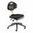 Biofit Unique U Series Chairs with ISO 6 Clean Room Package - Unique U Series Black Chairs with ISO 6 Clean Room Package, Reinforced Composite Base and Chrome Finish without Arms, Low Seat Height, 16" - 21" - UUR-L-RC-T-XF-XA-ISO6-2DS