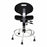 Biofit Unique U Series Chairs with ISO 6 Clean Room Package - Unique U Series Black Chairs with ISO 6 Clean Room Package, Steel Base and Chrome Finish without Arms, Low Seat Height, 17" - 21" - UUS-L-RC-T-XF-XA-ISO6-2DS