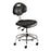 Biofit Unique U Series Chairs with ISO 6 Clean Room Package - Unique U Series Black Chairs with ISO 6 Clean Room Package, Steel Base and Chrome Finish without Arms, Low Seat Height, 17" - 21" - UUS-L-RC-T-XF-XA-ISO6-2DS