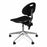 Biofit Unique U Series Chairs with ISO 6 Clean Room Package - Unique U Series Black Chairs with ISO 6 Clean Room Package, Aluminum Base and Chrome Finish without Arms, Low Seat Height, 16" - 21" - UUW-L-RC-T-XF-XA-ISO6-2DS