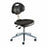 Biofit Unique U Series Chairs with ISO 6 Clean Room Package - Unique U Series Black Chairs with ISO 6 Clean Room Package, Aluminum Base and Chrome Finish without Arms, Low Seat Height, 16" - 21" - UUW-L-RC-T-XF-XA-ISO6-2DS