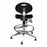 Biofit Unique U Series Chairs with ISO 6 Clean Room Package - Unique U Series Black Chairs with ISO 6 Clean Room Package, Aluminum Base and Chrome Finish without Arms, High Seat Height, 21" - 31" - UUW-H-RC-T-AFP-XA-ISO6-2DS