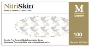 Medgluv NitriSkin XP PF Nitrile Exam Gloves - NitriSkin Exam Gloves, Powder-Free, Nonsterile, Size M - MG502M