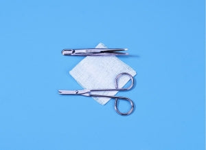 Busse Hospital Suture Removal Kits - Suture Removal Kit with Littauer Scissors and Metal Forceps, Sterile - 718