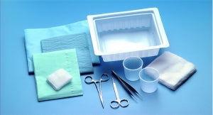 Busse Hospital Suturing Trays - Suture Tray, Needle Holder, Adson Forceps - 747