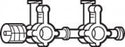 Baxter Two Gang 4-way Large Bore Stopcock - Stopcock, 4-Way, Large Bore, 2 Gang M - 2C6217