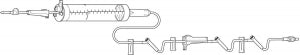 Baxter Healthcare Non-DEHP BURETROL Solution - Interlink 115" Buretrol Solution Set with 150 mL Valveless Burette, 3 Injection Sites and Male Luer Lock Adapter - 2C7562