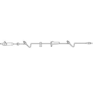 Baxter Healthcare Continu-Flo Solution Sets - CONTINU-FLO IV Mini Set, Vented, 2 CLEARLINK Luer Activated Valves, Back Check Valve, 60 Drops / mL, 104" - 2C8548