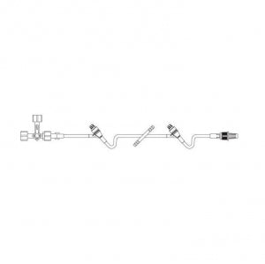 Baxter Duo-Vent Clearlink Solution Sets - Clearlink 40" Extension Set with 4-Way Large-Bore Stopcock, 2 Luer-Activated Valves, Male Luer Lock Adapter and Sterile Peel Pouch - 2C8607