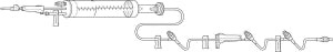 Baxter Healthcare Non-DEHP BURETROL Solution - Clearlink 115" Buretrol Solution Set with 150 mL Valveless Burette, 4 Luer-Activated Valves, Male Luer Lock Adapter and Retractable Collar - 2C8862